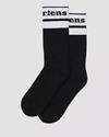 athletic logo sock  black white organic cotton blend ac681006 - Photo