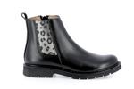 nievre  cuir noir leopard - Photo