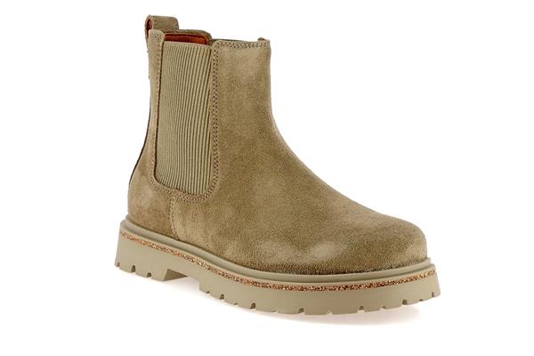 highwood slip on women cuir velours taupe largeur etroite - Photo 1