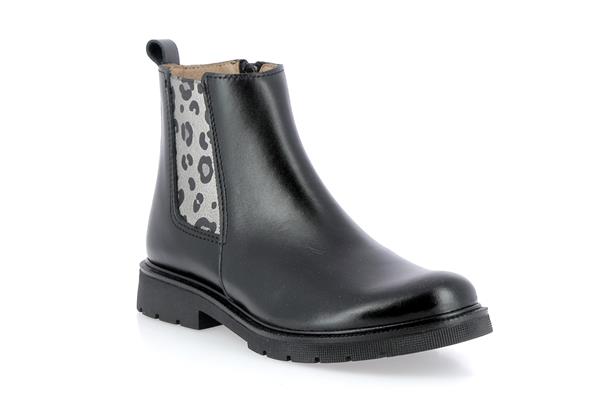 nievre  cuir noir leopard - Photo 1